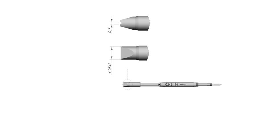 C245124 - Chrome finish, designed for plastic rivets